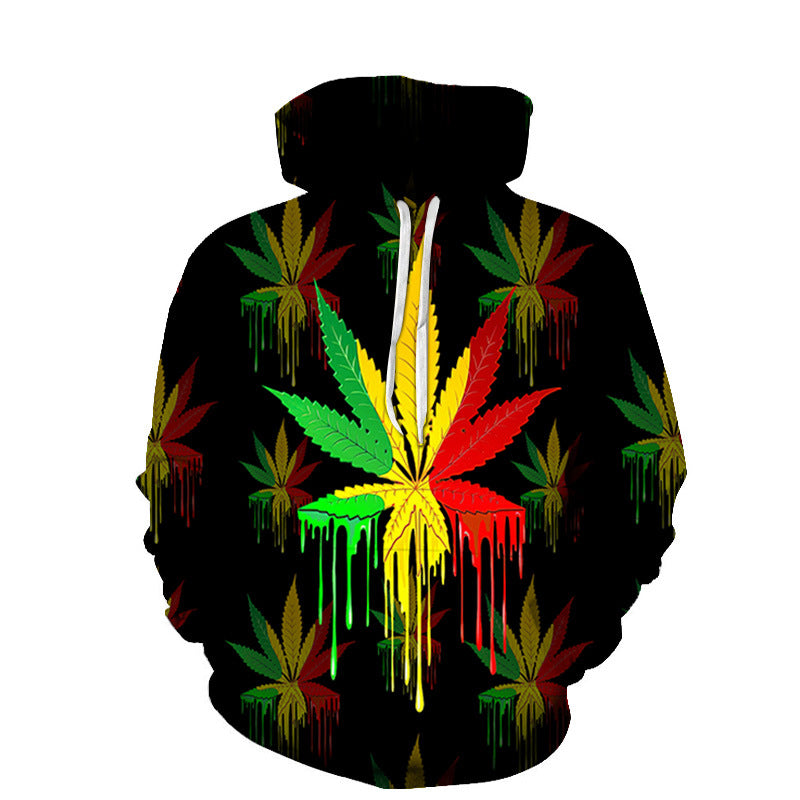 Leaf Print Hoodie