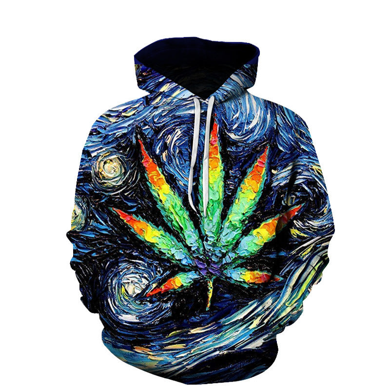 Leaf Print Hoodie