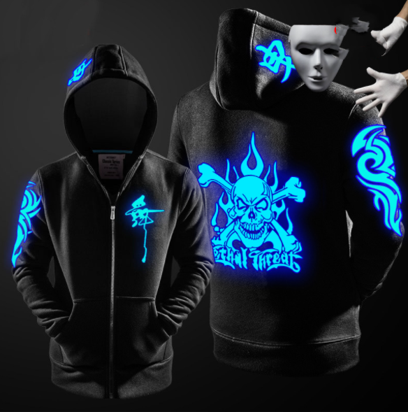 Zipper Luminous Sweatshirt