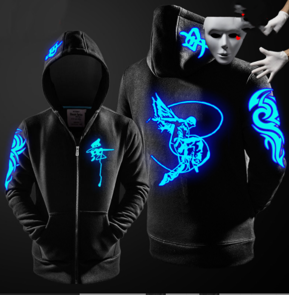 Zipper Luminous Sweatshirt