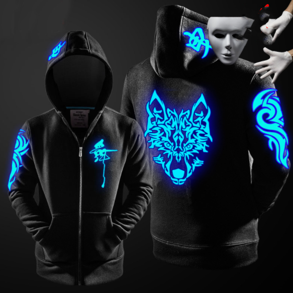 Zipper Luminous Sweatshirt