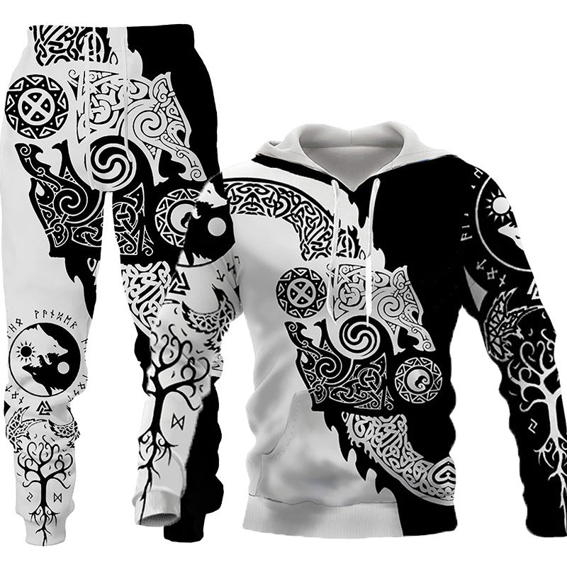 3D Hooded Sweatsuit Set